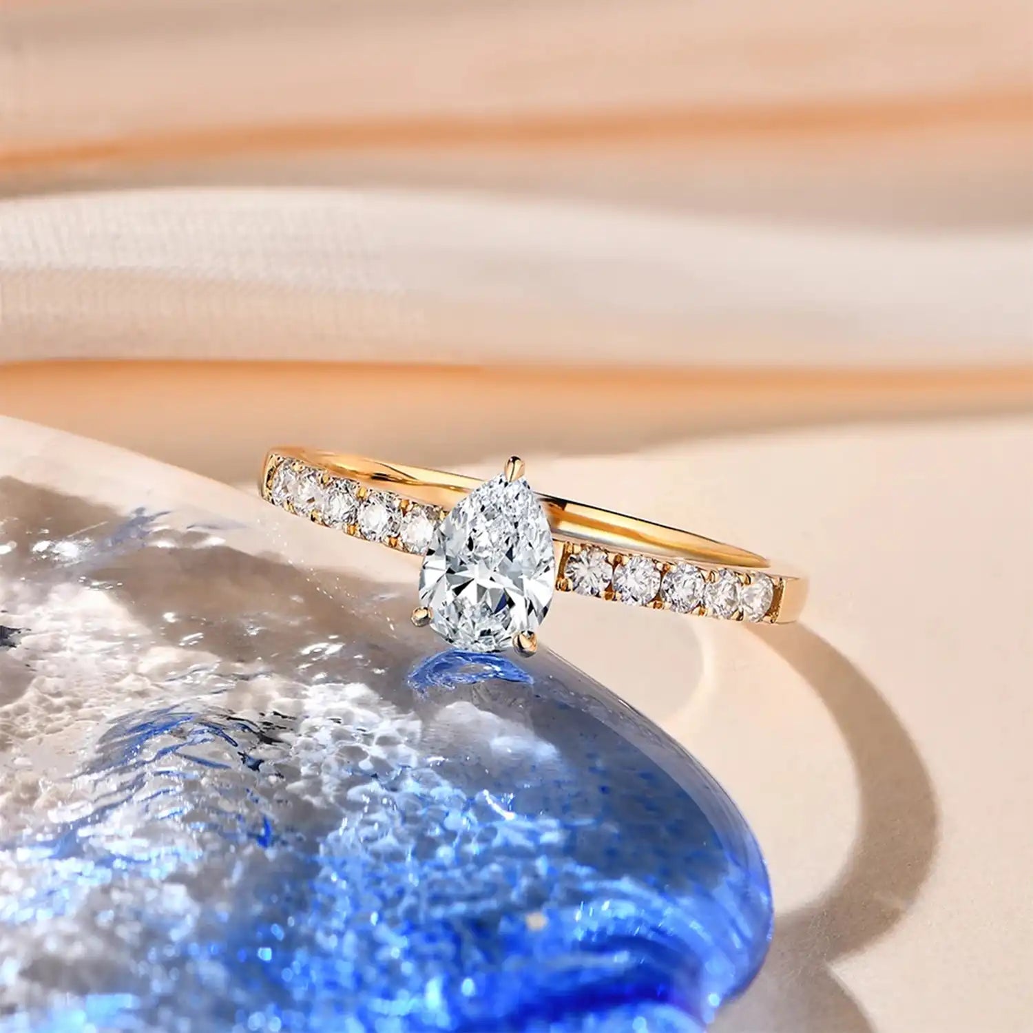 Timeless Radiance Moissanite Engagement Ring